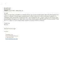 Correspondence re:  PILOT, PILOT 1, PILOT 2