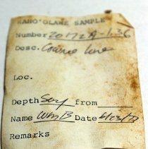 Artifact slip for damaged cowrie shell (leho) lure (lu he'e)