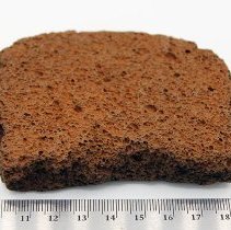 Closeup of reverse side of lava abrader