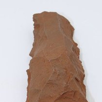 Lengthwise view of reversed subtriangular adze preform