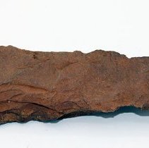 Closeup of top view of adze preform