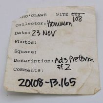 Artifact slip for adze preform #2