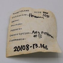 Artifact slip for adze preform #3