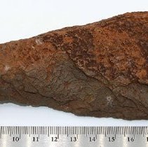 Close up of adze preform