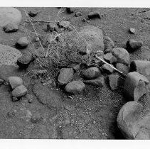Close up of firepit at Site 110 Feature AO