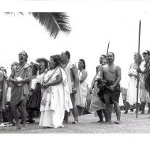 Group of people chanting