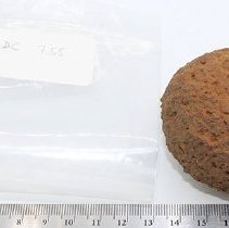 Hammerstone with label