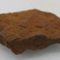 Closeup of edge of adze flake