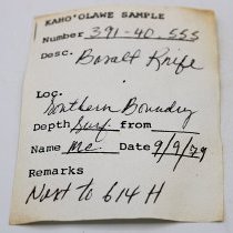 Artifact slip for basalt knife