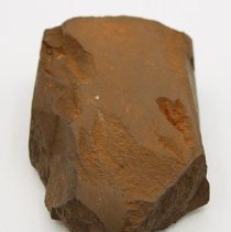 Lengthwise view of basalt adze fragment