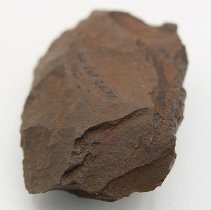 Close up of basalt adze blank