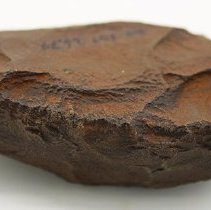 Close up profile of basalt adze blank