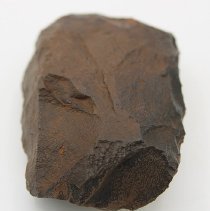 Closeup of a basalt adze blank