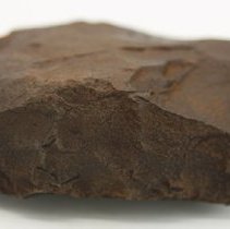 Closeup profile of a basalt adze blank