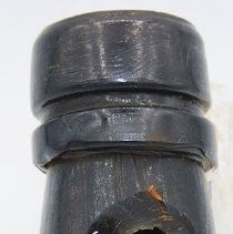 Glass bottle fragment with alternate id number visible