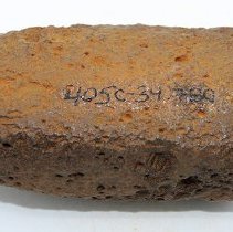 Profile of adze preform with alternate id number visible