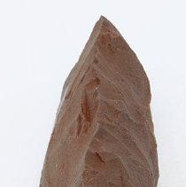 Lengthwise view of adze blank