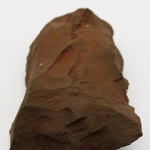 Lengthwise view of adze blank