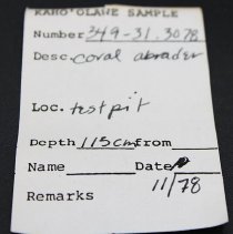 Artifact slip for a coral abrader