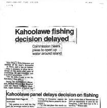Newsarticle-Kahoolawe fishing delayed