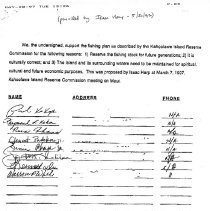 List of supporters of KiRC fishing plan