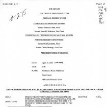 Amended Notice of Hearing