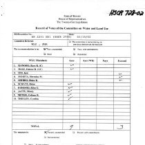 Record of Votes of the Committee on Water and Land Use
