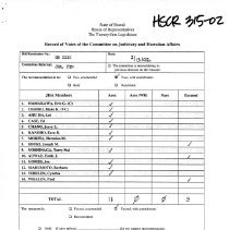 Record of Votes-Judiciary & Hawaiian Affairs