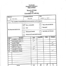 Record of Votes-Judiciary HB1748 HD1