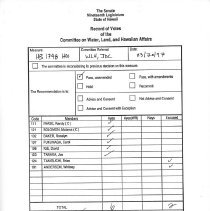 Record of Votes-WLH Committee