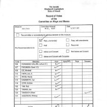Record of Votes for Ways and Means