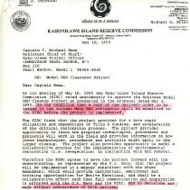 Letter to Benn re: Model UXO Clearance Proj