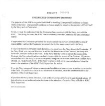 Draft Unexpected Conditions document