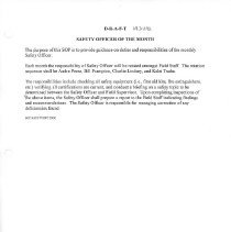 Draft of Safety Officer of the Month document