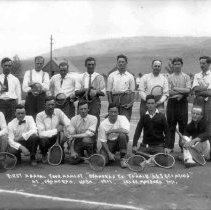 FIRST ANNUAL TOURNAMENT, "OKANOGAN CO. TENNIS ASSOCIATION" AT OKANOGAN, WASH. 1911.   FRANK MATSURA FOTO