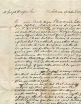 Letter from Theodore Bragdon to Joseph Bragdon Jr.