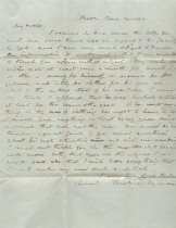 Letter from Theodore Lyman Jr. to Joseph Bragdon Jr.