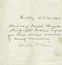 Receipt for Eminent Domain Payment