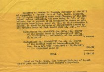 Bequests to Winnifred Philbrick from Jessamine Brooks