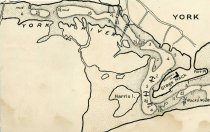 Map of York River, Harris Island and Stage Neck