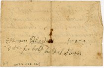 Payment receipt of Ebenezer Blaisdell
