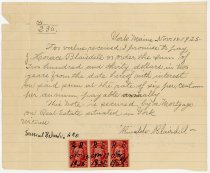 Promissory payment note from Rinaldo Blaisdell