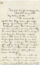 Letter from Andrew Leonard Emerson to his mother