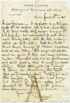 Letter from Thayer & Lincoln to Andrew Leonard Emerson