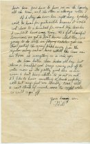 Letter from William (Bill) Turner to his mother