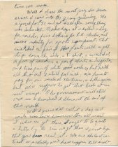 Letter from William (Bill) Turner to his mother