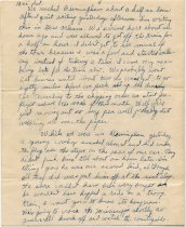 Letter from William (Bill) Turner to his mother