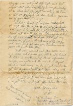 Letter from William (Bill) Turner to his mother