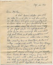 Letter from William (Bill) Turner to his mother