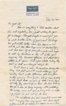 Letter from William (Bill) Turner to his brother Perry Turner